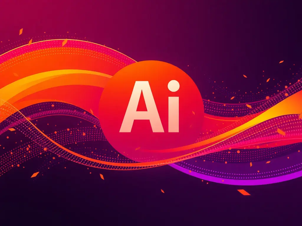 Professional illustration of AI and the future of creative work in digital design concept and implementation