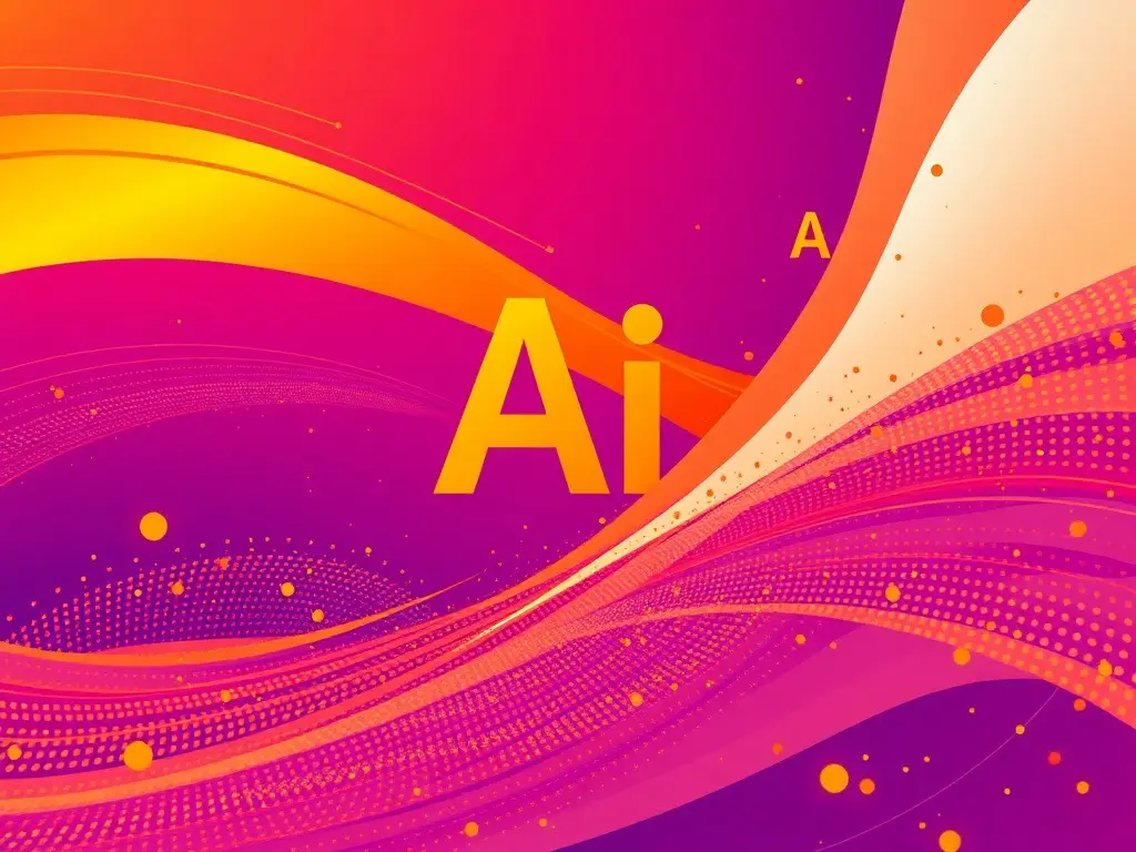 Professional illustration of generative AI marketing content workflows concept and implementation