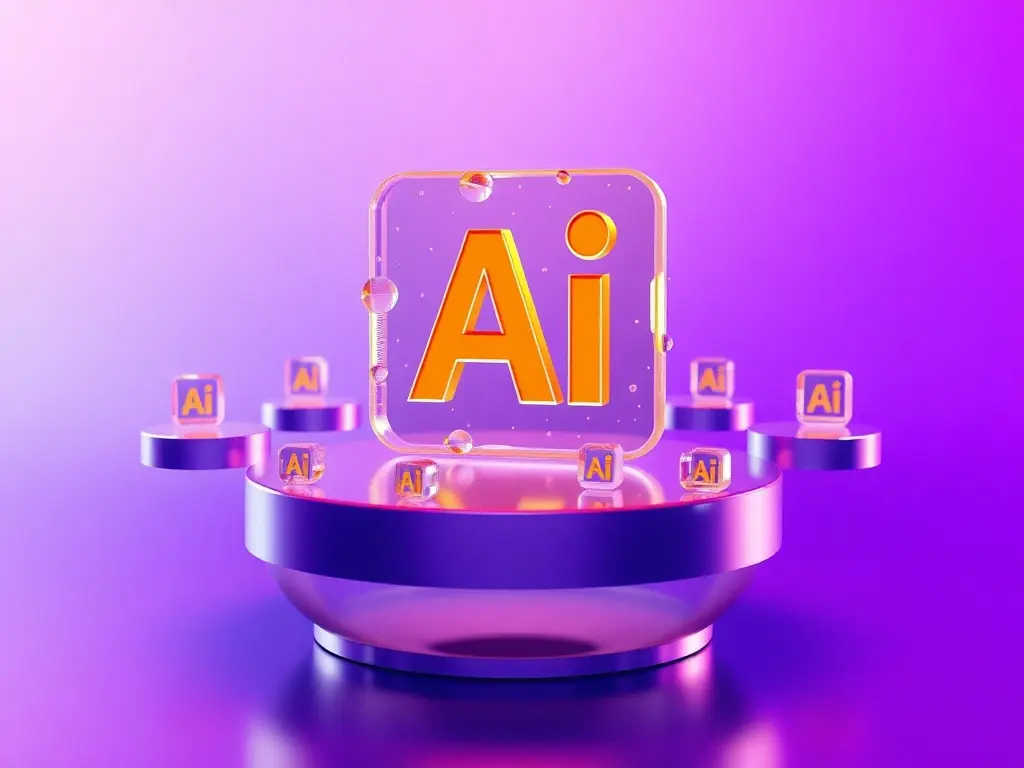 Professional illustration of AI graphic design platforms review concept and implementation