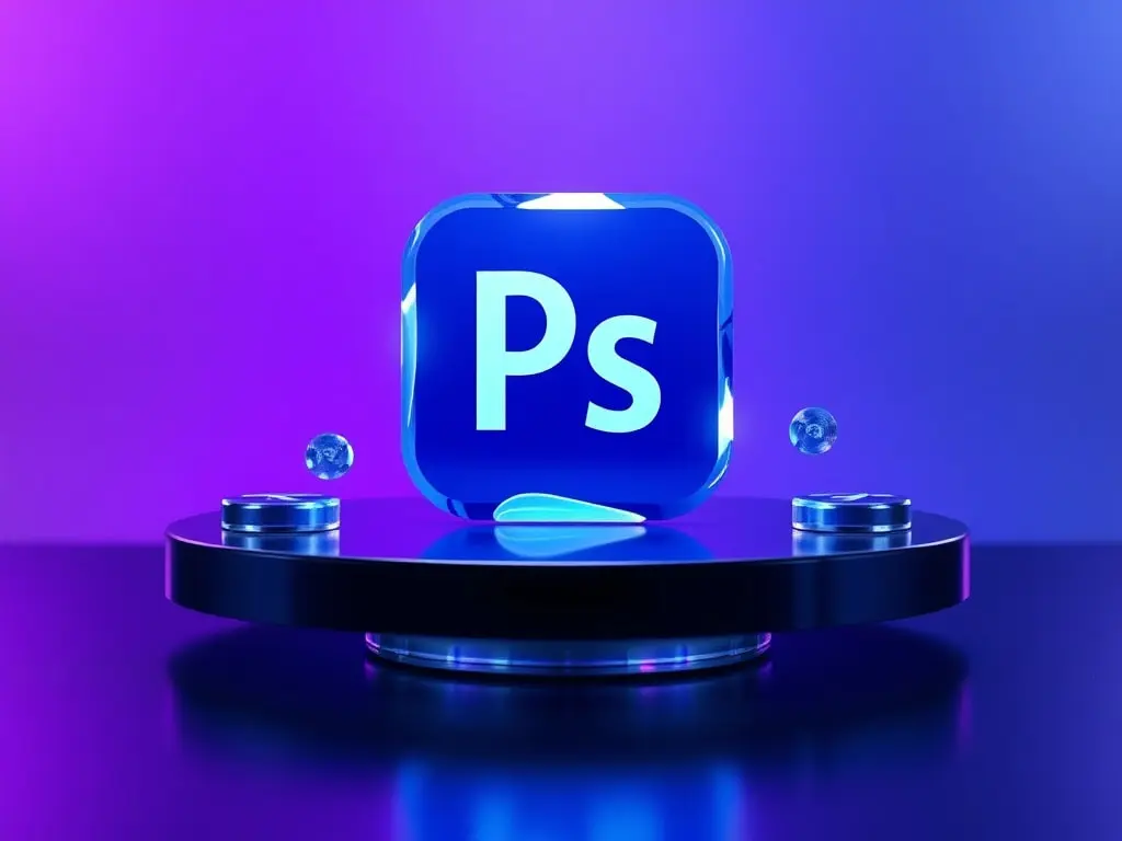 Professional illustration of AI photo enhancement and upscaling concept and implementation