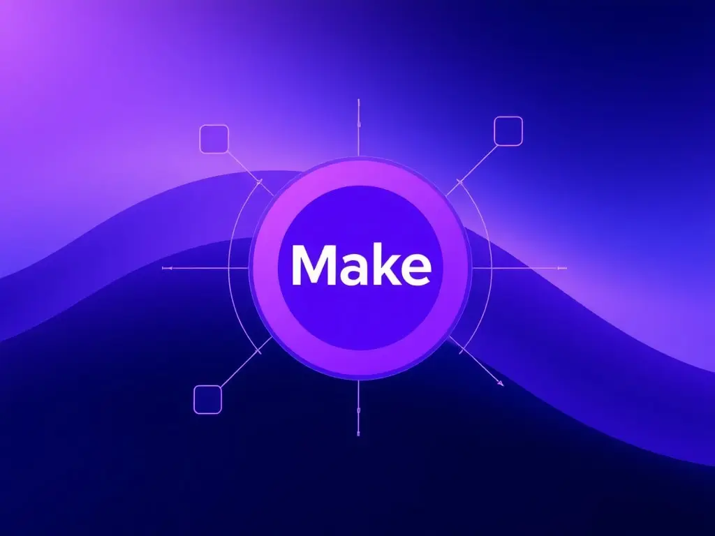 Professional illustration of building approval workflows in Make.com concept and implementation