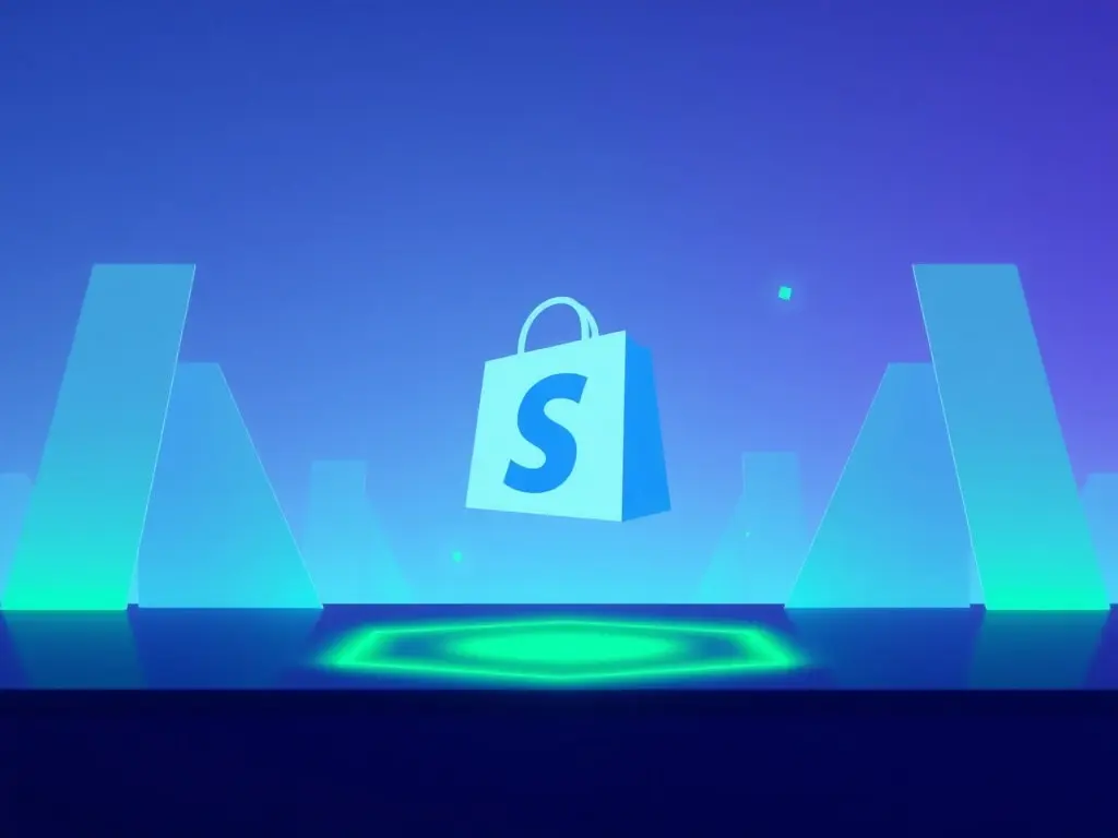 Professional illustration of sync inventory Shopify Amazon warehouse concept and implementation