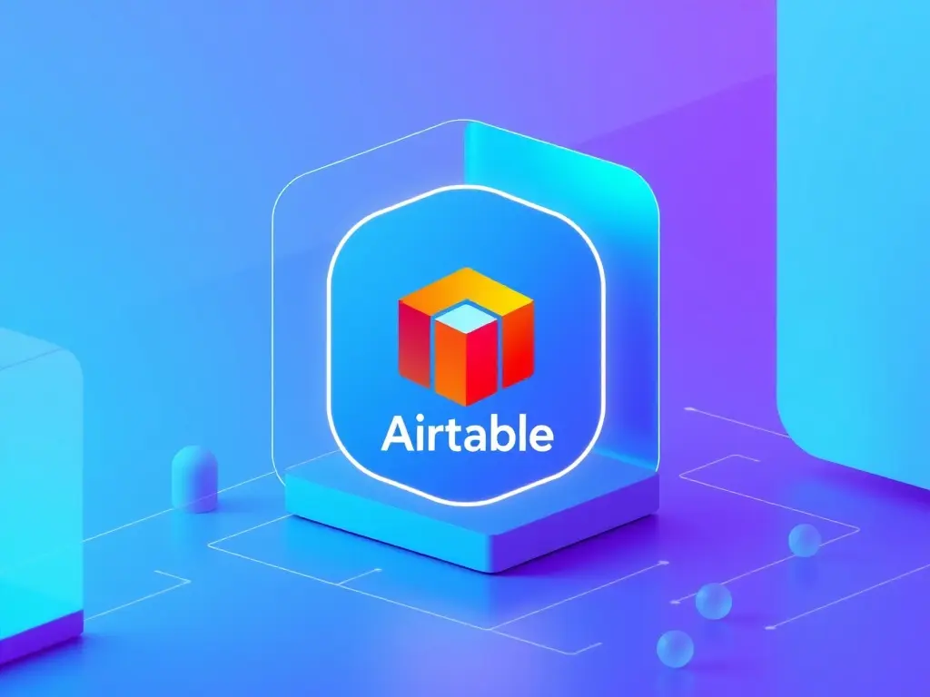 Professional illustration of Airtable as an Automation Hub concept and implementation